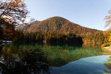 Autumn in the Fusine Lakes Natural Park, Italy