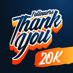 thank you followers modern design