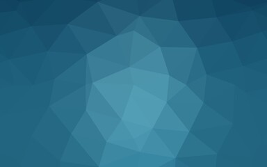 Light BLUE vector shining triangular template.