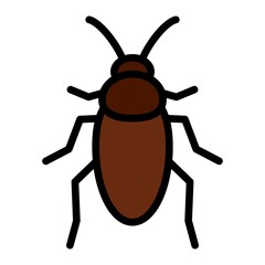cockroach icon vector illustration. bug vector Illustration