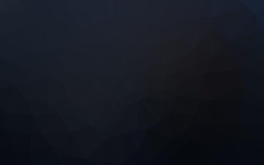Fototapeta premium Dark Black vector polygonal background.