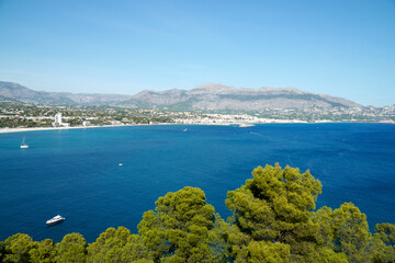 Fototapeta premium Views from L'Albir, walking to lighthouse, Alfás del Pí, Altea and Calpe.
