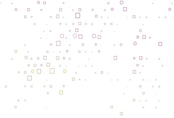 Light Pink, Green vector cover with circles, cubes.