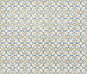 ornate seamless pattern.Morocco, Indian, Arabic, Turkish motifs . Azulejo. Lisbon, Portuguese or Spanish retro tiles mosaic, Mediterranean design.patchwork.