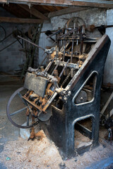 Machine for making wooden clogs in France