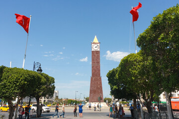 Tunis. Clock On Habib Bourguiba Avenue