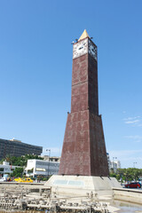 Obraz premium Tunis. Clock On Habib Bourguiba Avenue