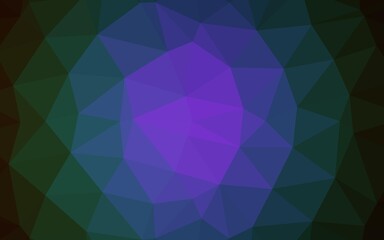 Dark Multicolor, Rainbow vector blurry triangle template.