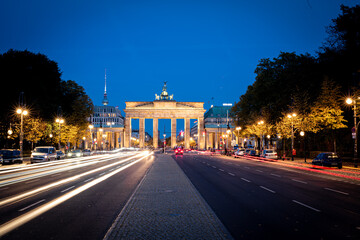 Fototapeta na wymiar Brandenburger Tor Berlin Langzeitbelichtung 