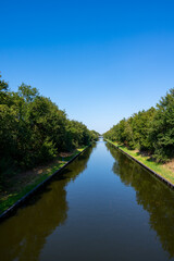 View on Beatrix canal near Eindhoven in sunny day