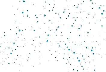 Light BLUE vector pattern with symbol of cards.