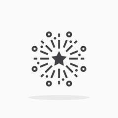 Fototapeta premium Fireworks icon.
