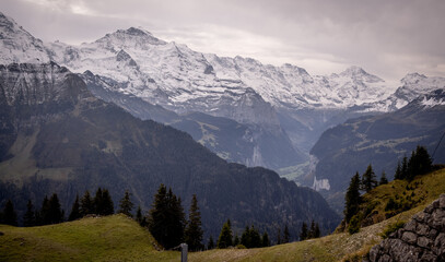 Fototapeta na wymiar The amazing landscape of the Swiss Alps - beautiful Switzerland - travel photography
