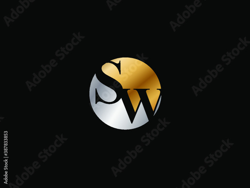 Sw Initial Logo Letter With Circle Shape Silver Color Vector Design Logo Design For Business Name Wall Mural 99zoom Sw Initial Logo Letter With Circle Shape Silver Color Vector Design Logo Design For Business Name Wall Mural 99zoom