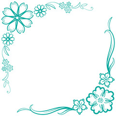 Vector background with floral corner ornament 