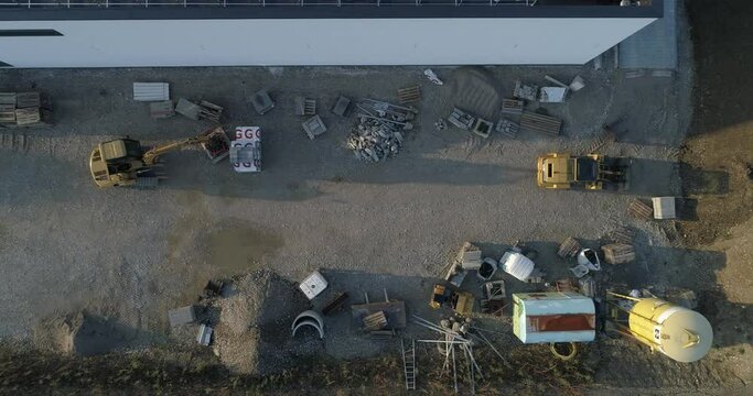 Aerial Luftaufnahme Baustelle von oben