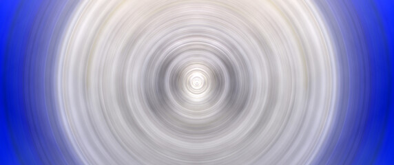 Abstract round blue background. Circles from the center point. Image of diverging circles. Rotation that creates circles.