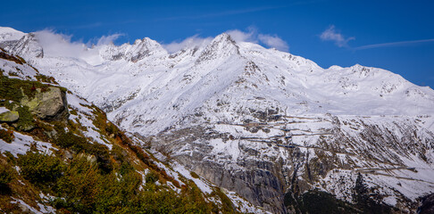 The Swiss Alps - amazing view over the mountains of Switzerland - travel photography