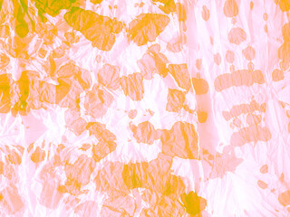 Dye Fabric. Rose Gold Line Color Design. Yellow