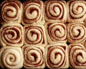 Fototapeta premium Cinnamon rolls ready for baking