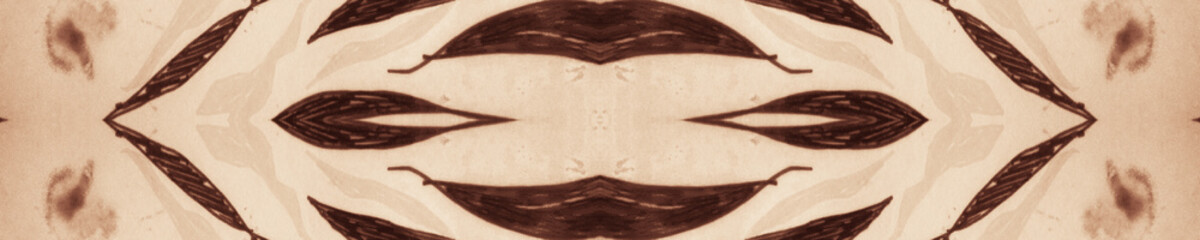 Sepia Geometry Seamless. Cubism Image. Sepia