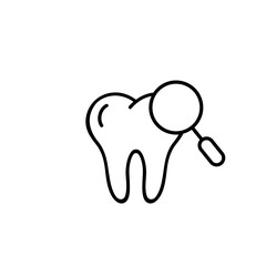 Dental clinic logo. Tooth icon in black. Vector on isolated white background. EPS 10