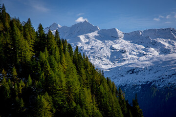 Obraz premium The Swiss Alps - amazing view over the mountains of Switzerland - travel photography