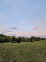 sunset in the countryside