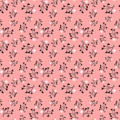 pattern black flower stencil with white butterfly