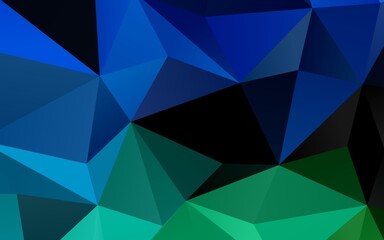 Light Blue, Green vector low poly texture.