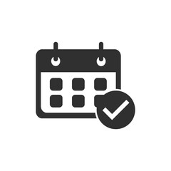 Calendar organizer icon isolated on white background. Vector illustration.