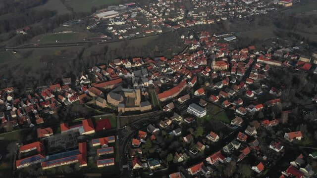Schloss Steinau aus der Luft