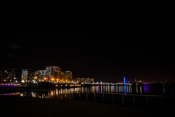 night photo of the satellite city Penza
