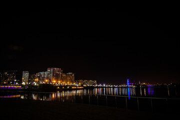 Fototapeta premium night photo of the satellite city Penza