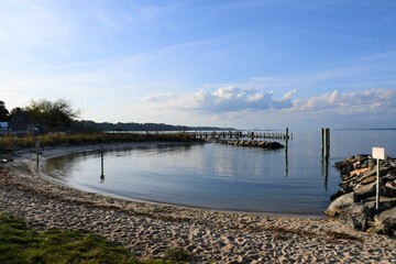 Small cove at the York River. Picture taken at York beach in Yorktown, VA