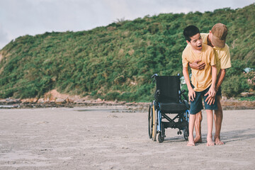 Naklejka premium couple on the beach