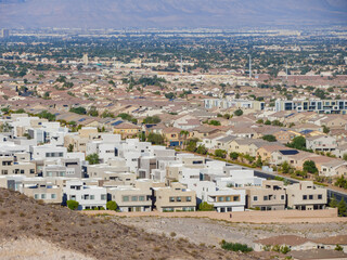 Obraz premium Sunny high angle view of the Henderson skyline
