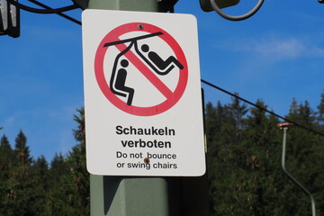 Schaukel verboten
