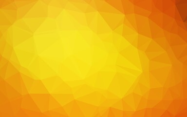 Obraz premium Light Orange vector abstract polygonal layout.