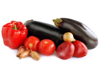 multicolor various vegetables for cooking vegetarian goulash