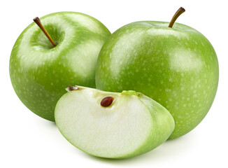 Organic fresh apple isolated on white