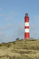 Fototapeta na wymiar Lighthouse, Isle of Amrum, North Frisian islands, Schleswig-Holstein, Germany