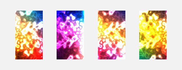 Four colorways colorful abstract backgrounds