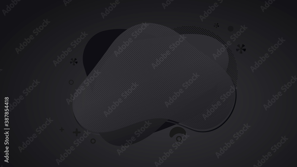 Aufkleber abstract black liquid banner with gradient. dynamical geometric forms, shapes. template for design o