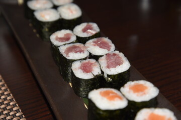 Sushi, Japanese Food in the Plate