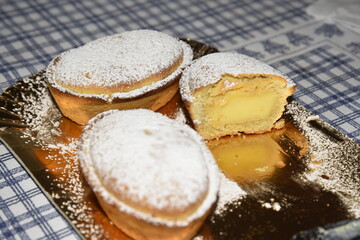 Italian Pasticciotto With Icing sugar On