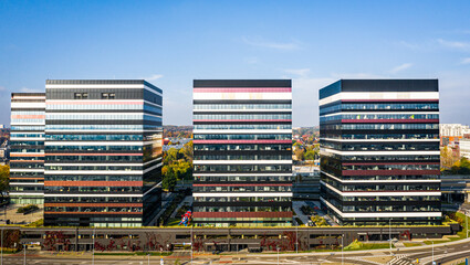 Katowice landscape - city architecture - drone landscape