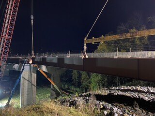 Bridge Girders Placement - Exit 105 - I-81 - Radford, VA