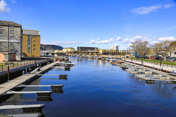 Obraz premium Spring in Trondheim city in Norway