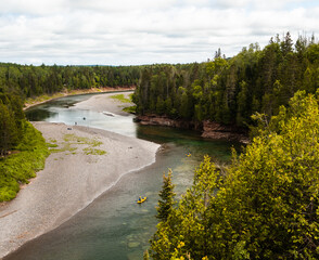 Kayaks in the Bonaventure River